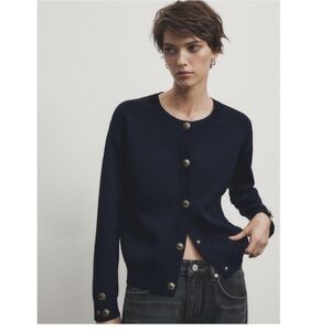 NWOT MASSIMO DUTTI KNIT CARDIGAN OLD MONEY